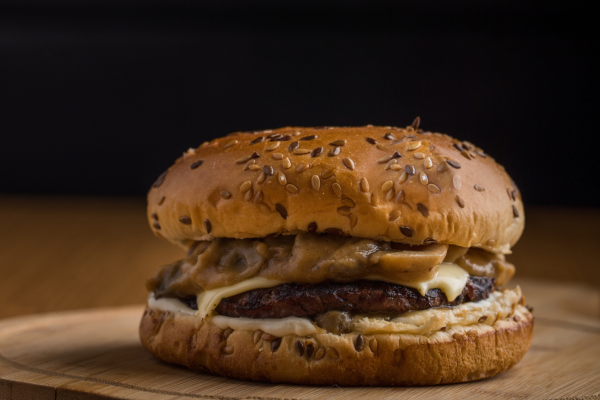 Swiss Mushroom Burger at La Tavola Sea View, Beirut